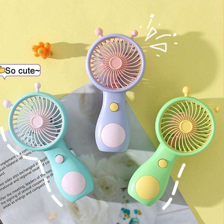 Cute Small Snail Handheld USB Rechargeable Fan Portable Mini Compact Pocket Fan(Blue)
