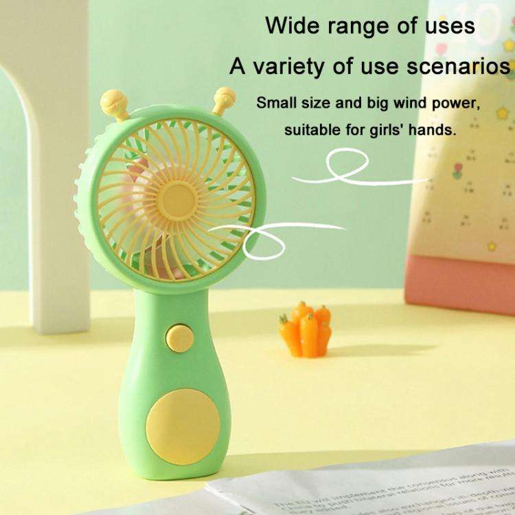 Cute Small Snail Handheld USB Rechargeable Fan Portable Mini Compact Pocket Fan(Blue)