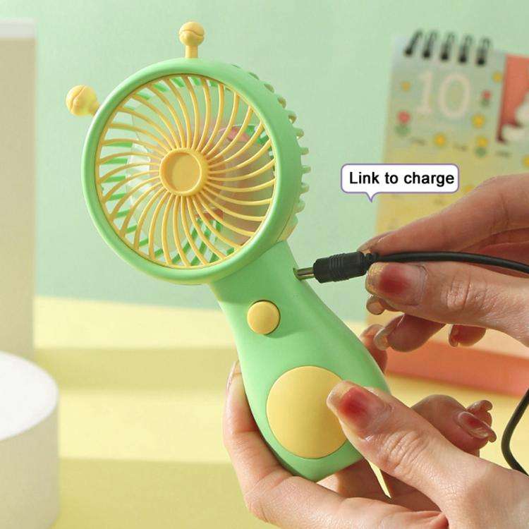 Cute Small Snail Handheld USB Rechargeable Fan Portable Mini Compact Pocket Fan(Blue)
