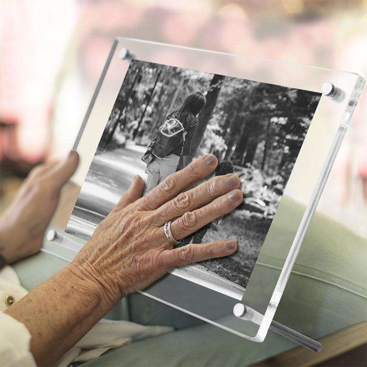 Acrylic Photo Frame Transparent Crystal Desktop Certificate Business License Frame, Inner Frame S...