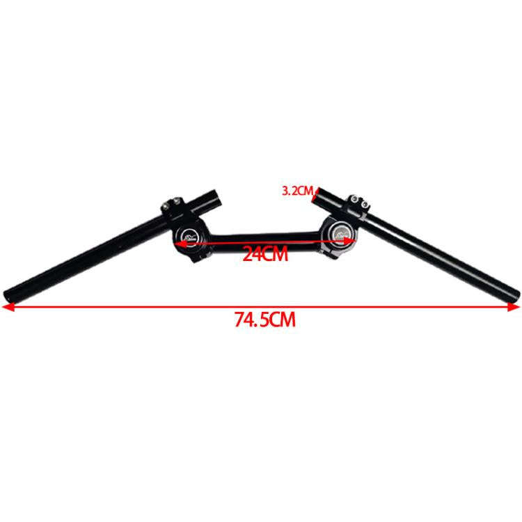 Aluminum Alloy Motorcycle Variable Diameter Handlebar Separate Faucet Handle(Red)