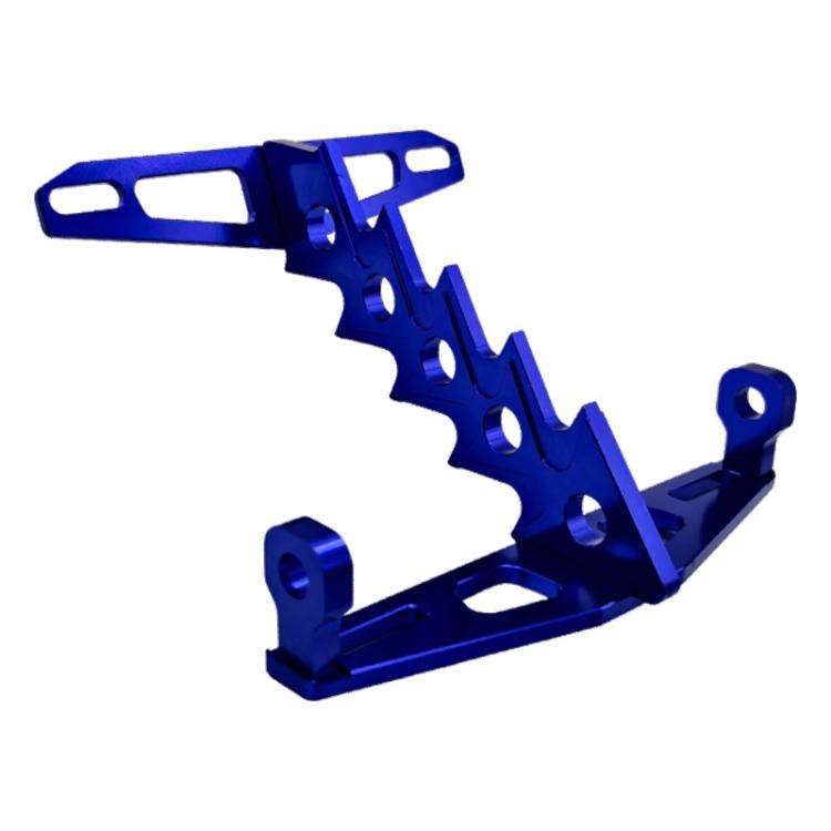 Cpj-006 Universal Aluminum Alloy Fishbone License Plate Frame License Plate Drag(Blue)
