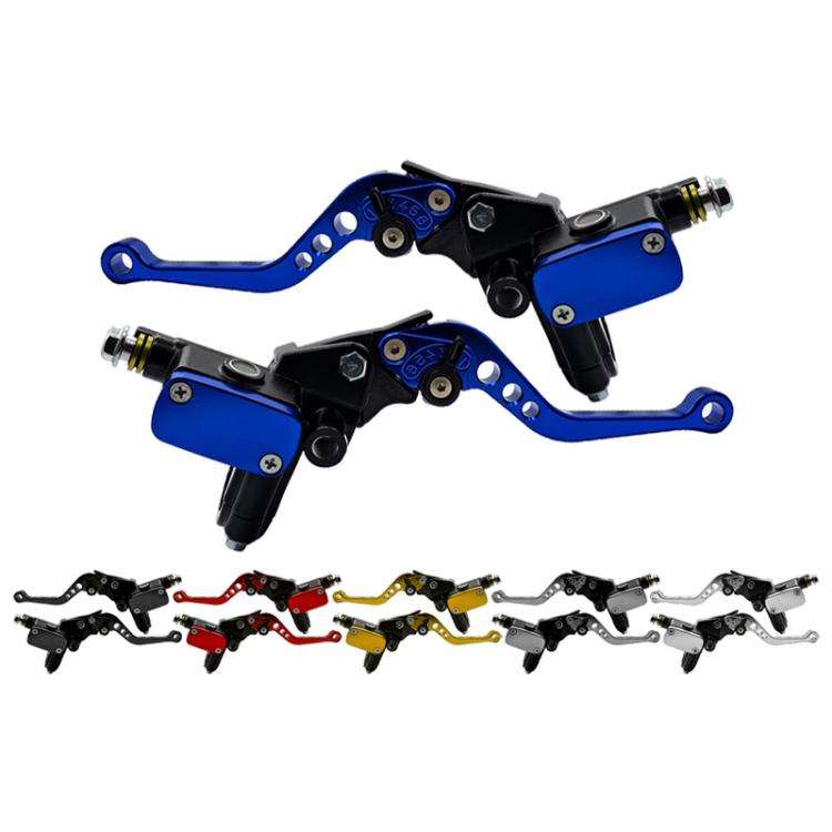 1pair Universal Aluminum Alloy Left and Right Hydraulic Clutch Motorcycle Brake Pump(Black)