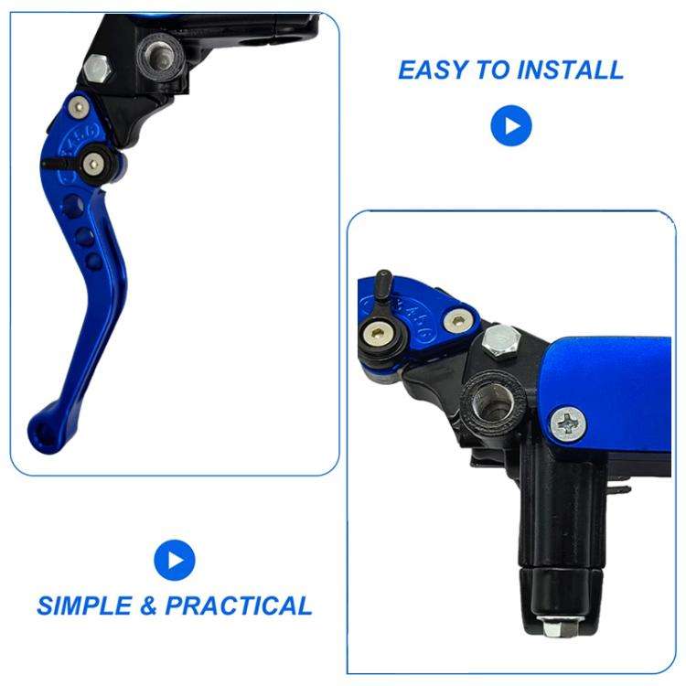 1pair Universal Aluminum Alloy Left and Right Hydraulic Clutch Motorcycle Brake Pump(Black)