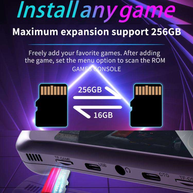 H36S 3.5 Inch IPS HD Screen Retro PSP Game Console Linux System GBA Handheld Video Game Console, ...
