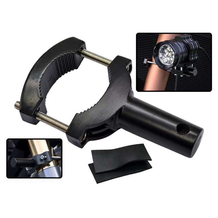KZG-007 Motorcycle Shock-absorbing Clamp-type Spotlight Fixing Bracket(Black)