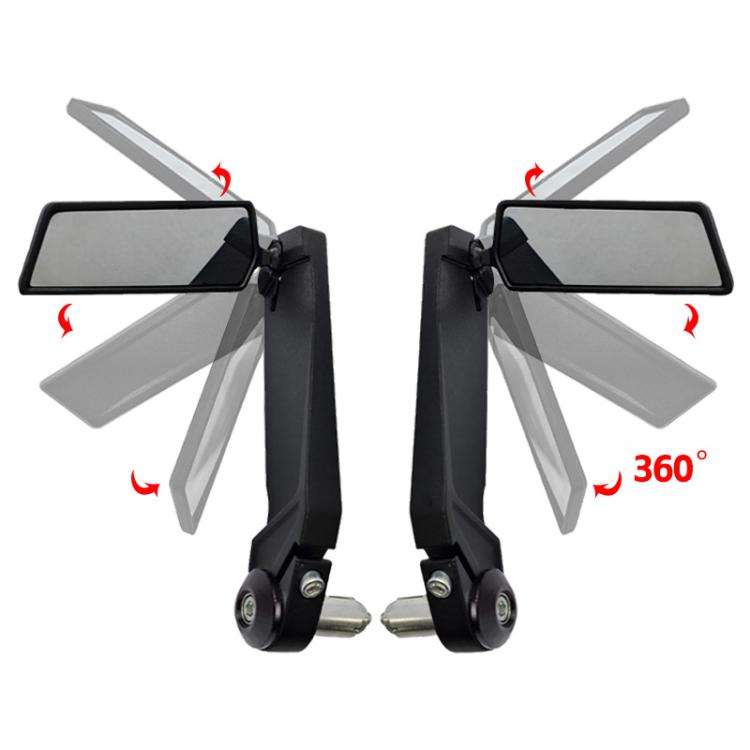 FGJ-039 360-degree Rotating Flip Grip Cover Reflector Reversing Mirror(Black)