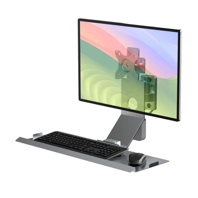 Monitor Bracket Industrial Equipment Cabinet Wall Mount All-In-One Stand Mouse Keyboard Bracket, ...