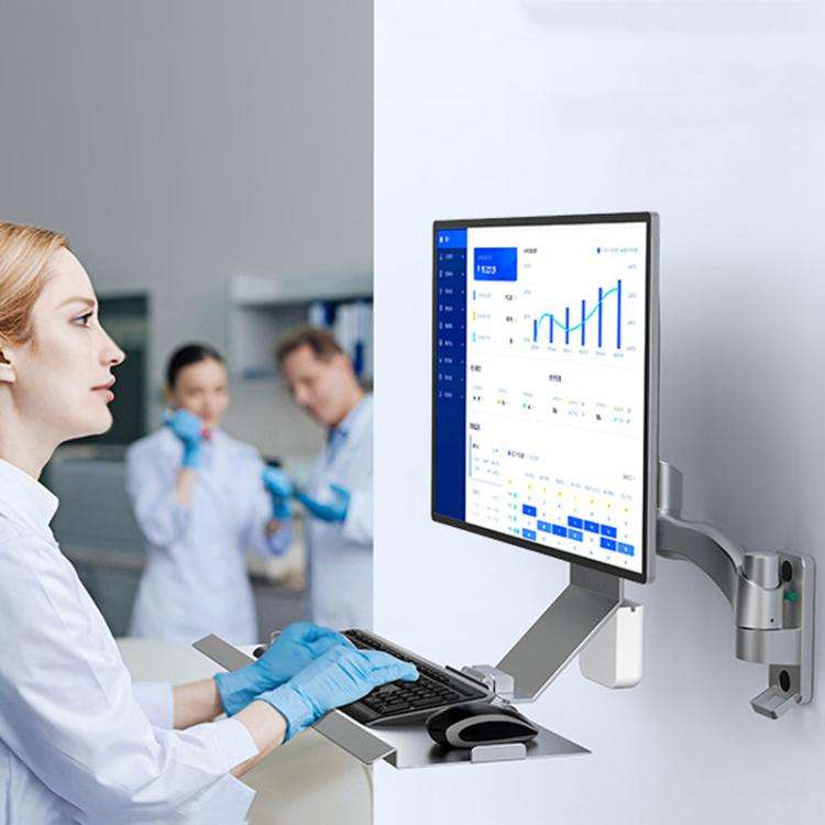 Monitor Bracket Industrial Equipment Cabinet Wall Mount All-In-One Stand Mouse Keyboard Bracket, ...