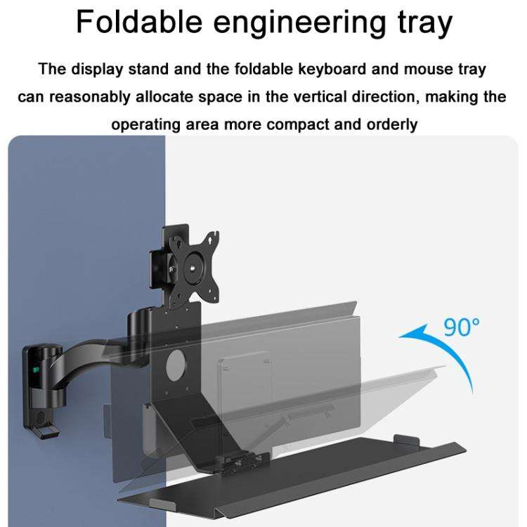 Monitor Bracket Industrial Equipment Cabinet Wall Mount All-In-One Stand Mouse Keyboard Bracket, ...