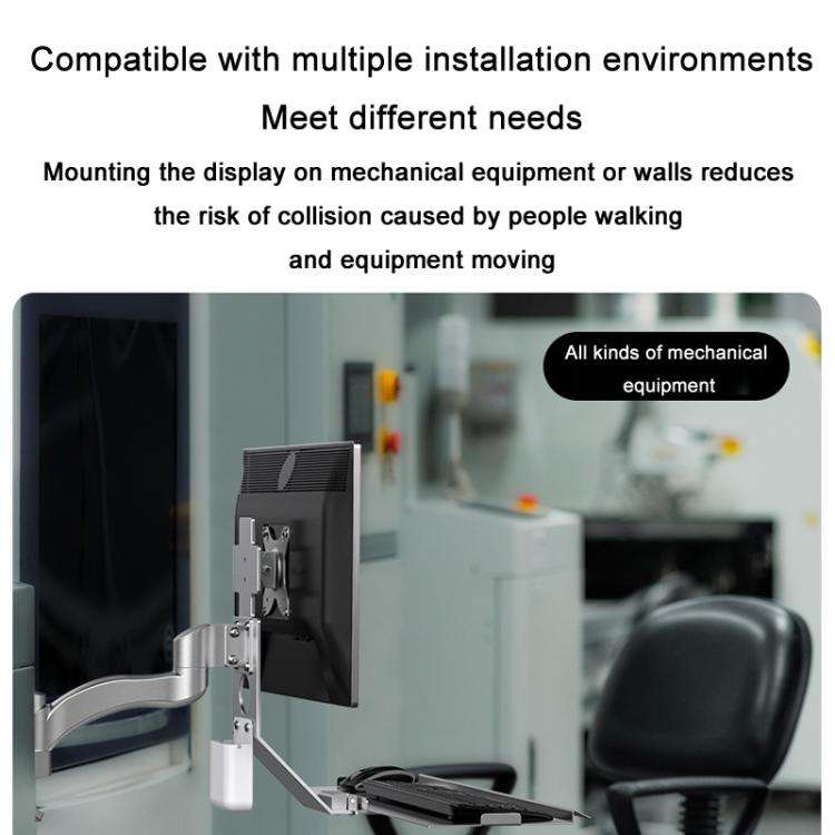 Monitor Bracket Industrial Equipment Cabinet Wall Mount All-In-One Stand Mouse Keyboard Bracket, ...