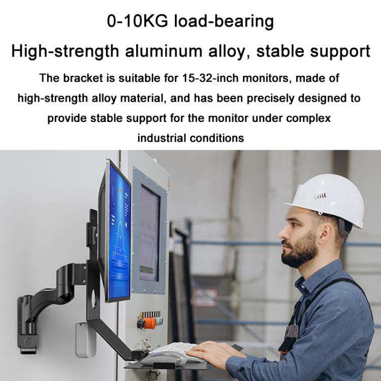 Monitor Bracket Industrial Equipment Cabinet Wall Mount All-In-One Stand Mouse Keyboard Bracket, ...