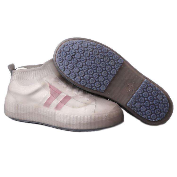 Outdoor Waterproof Non-Slip Thick Wear-Resistant Rain Shoe Covers, Size: XL 40-42(Brown)
