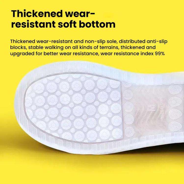 Thickened Wear-Resistant Waterproof Silicone Rain Shoe Cover, Size: XL 40-42(White)