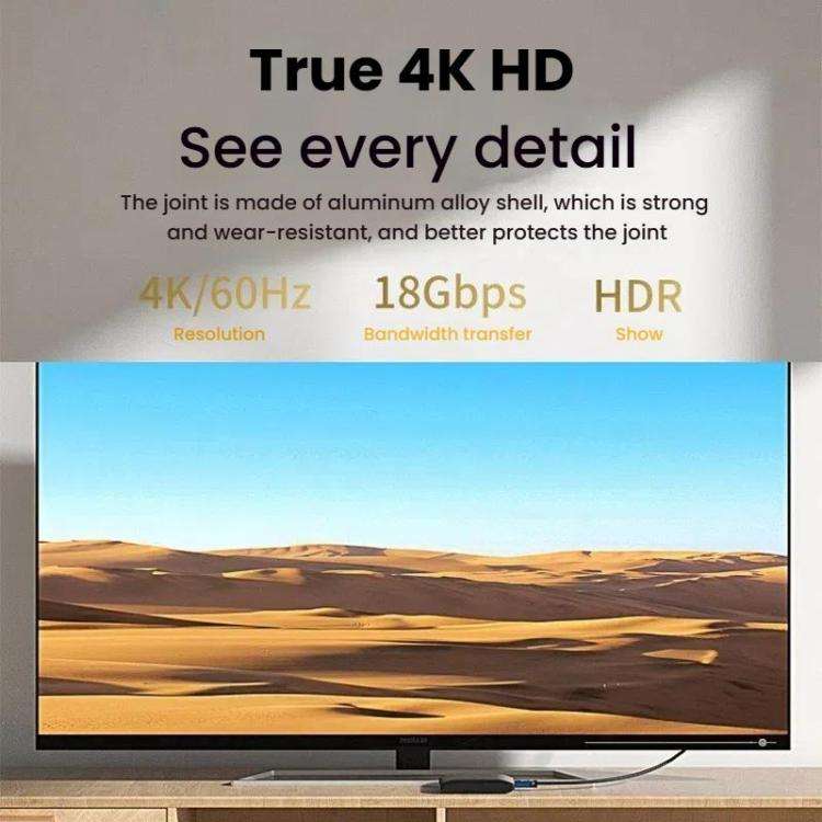 VegGieg V2.0 4K60Hz TV Set-Top Box Computer Monitor Projection HDMI Video Connection Cable, Size:...