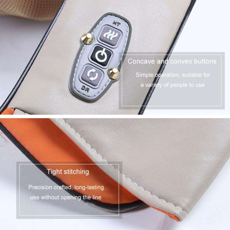 Car Household Massage Shawl Heated Shoulder And Cervical Massager US Plug(Beige+Orange)