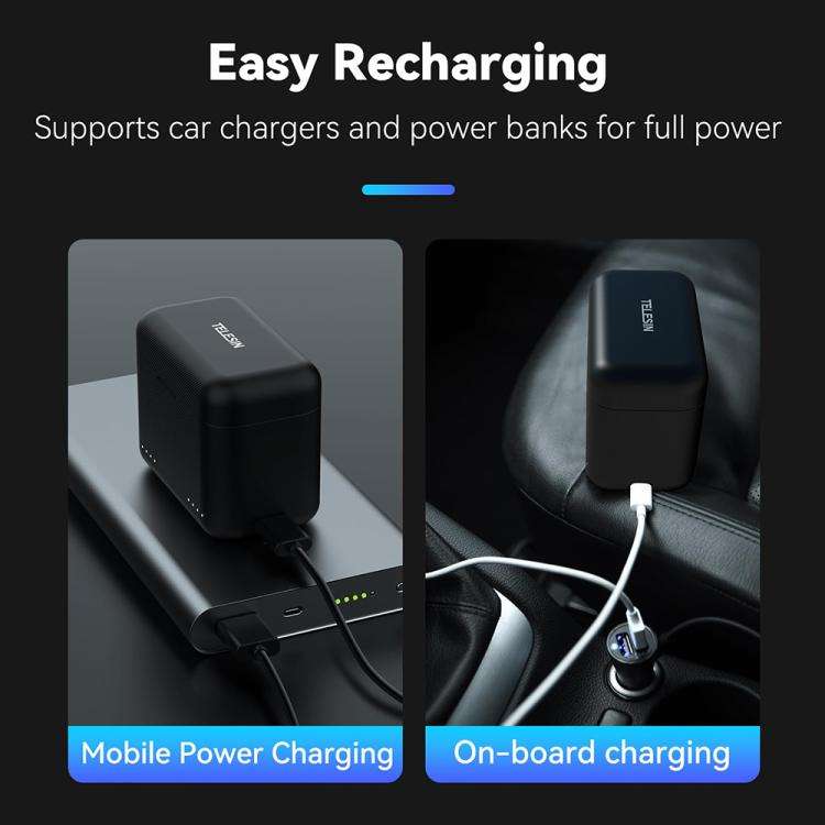 For Insta360 X4 TELESIN Battery Charger Dual Battery Storage Charging Case