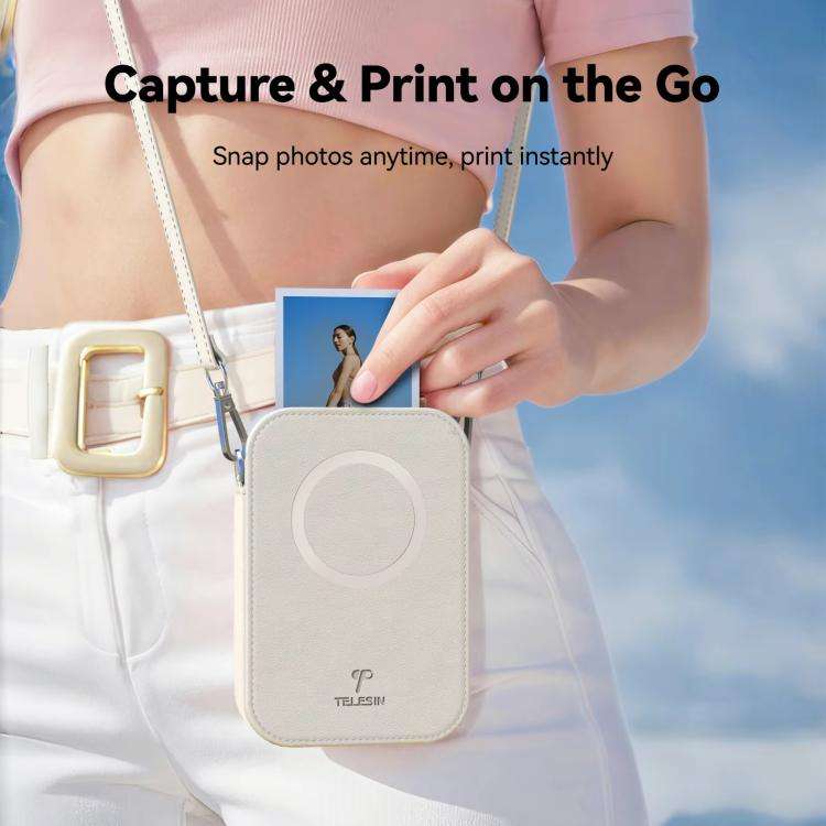 TELESIN Portable Instant Photo Printer With Magnetic Bag & Self-Adhesive Photo Paper For Travel &...