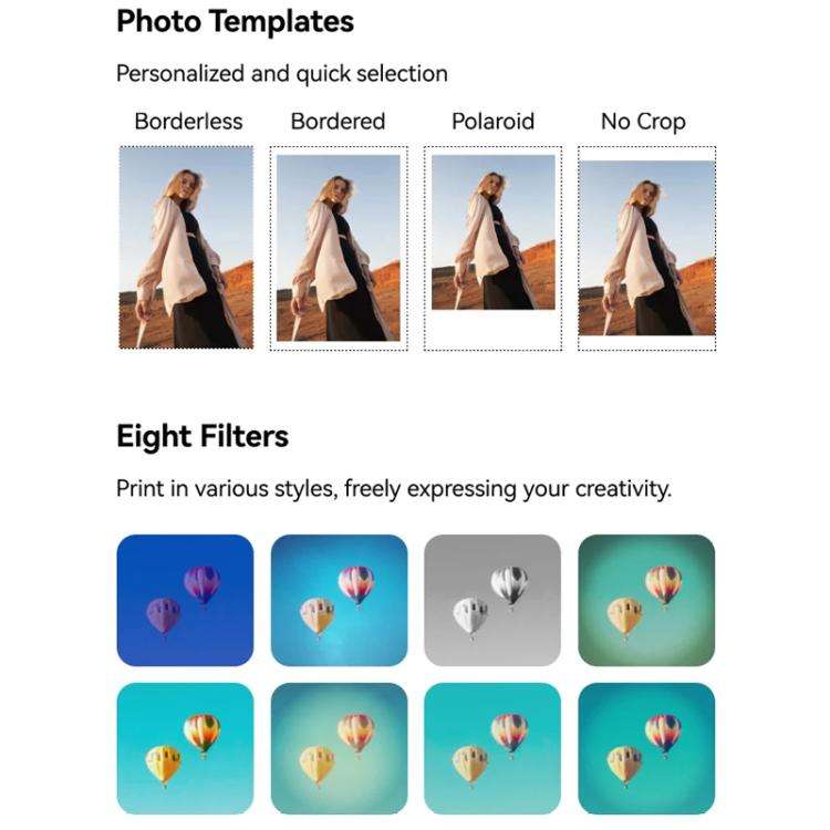 TELESIN Portable Instant Photo Printer With Magnetic Bag & Self-Adhesive Photo Paper For Travel &...