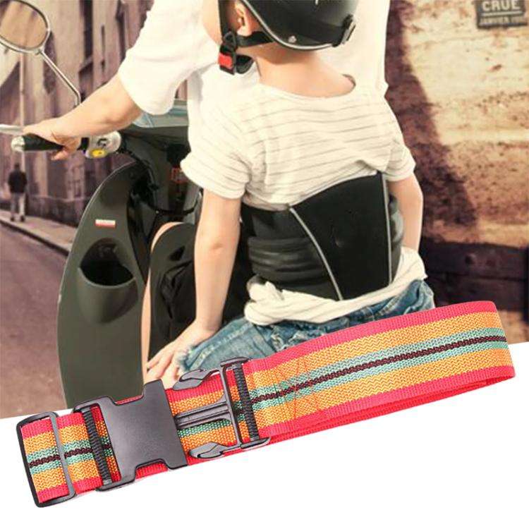 Children Simple Portable Seat Belt Motorcycle Bicycle Fall Prevention Belt(Colorful)