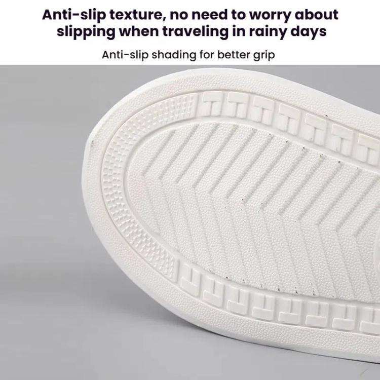 38cm Outdoor PVC Thickened Anti-Skid Rainproof High-Top Shoe Covers, Size: L 39-40(Frosted White)