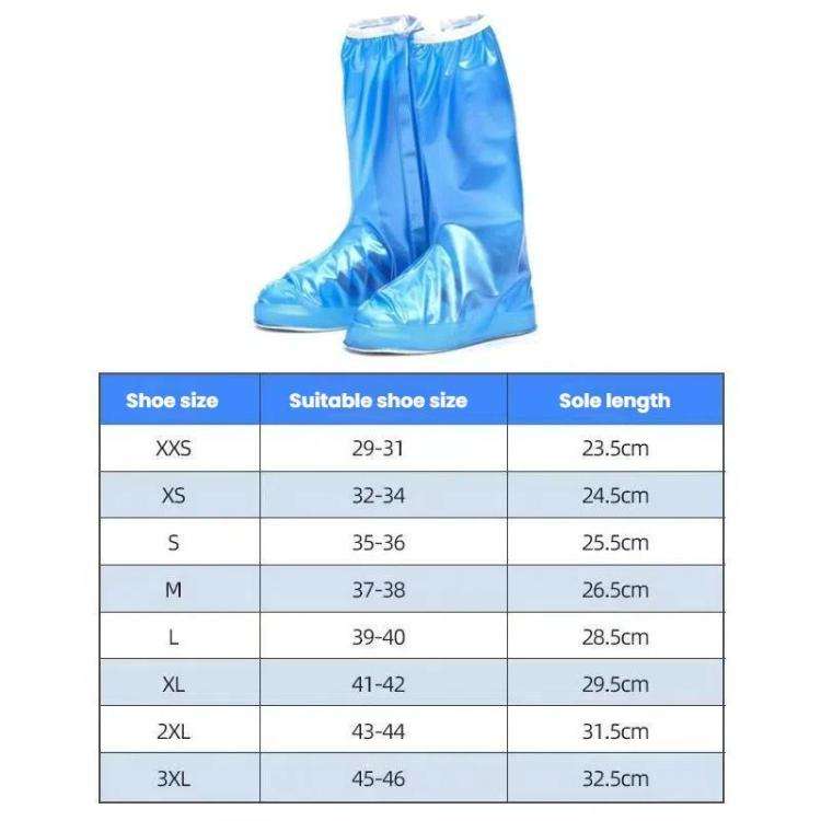 38cm Outdoor PVC Thickened Anti-Skid Rainproof High-Top Shoe Covers, Size: L 39-40(Coffee)