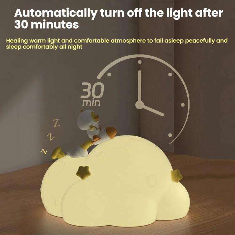 ICARER FAMILY IF-YD04 Cartoon Silicone Night Light Ornaments Astronaut Moon Lamp(Warm light)