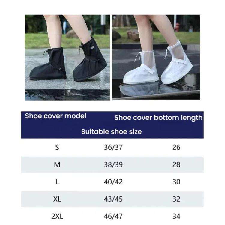 Cycling Outdoor Thick Wear-Resistant Mid-Tube Rain Boots, Size: S 36-37(Black)