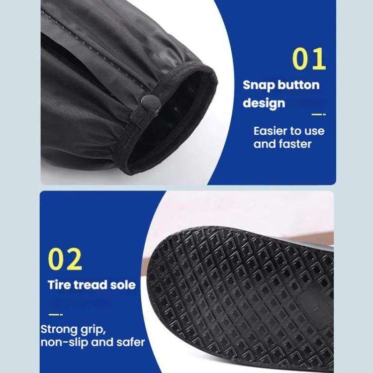 Cycling Outdoor Thick Wear-Resistant Mid-Tube Rain Boots, Size: S 36-37(Transparent)