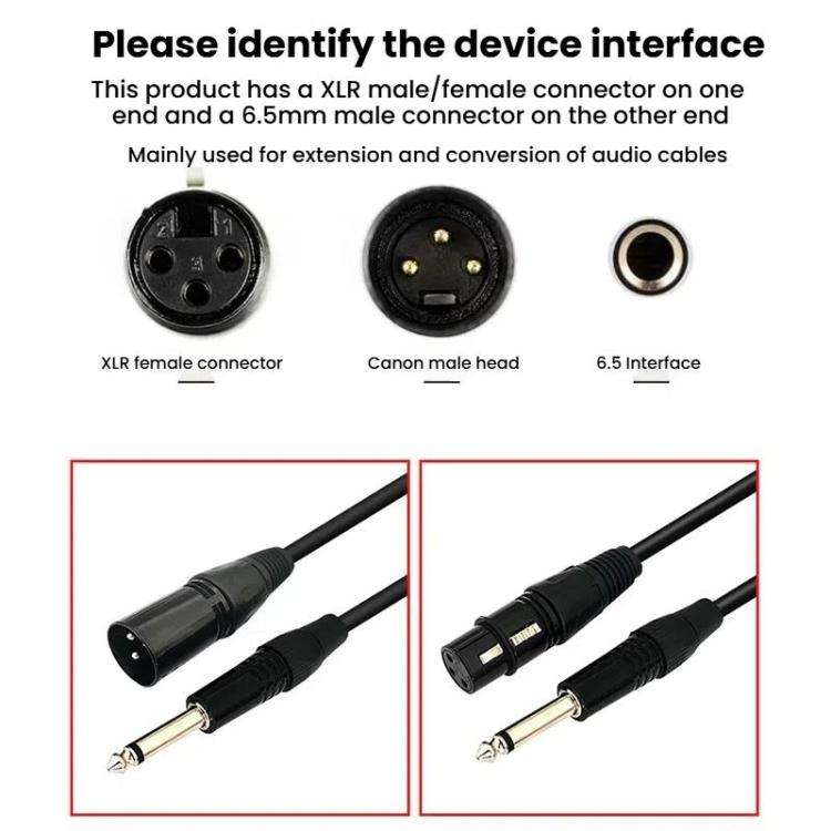VEGGIEG 3Pin XLR Speaker Loudspeaker Cable Mixer Balanced Audio Microphone Cable, Length: 8m(6.5m...