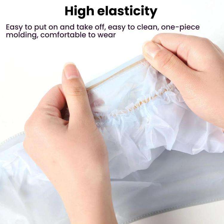 Outdoor Disposable Waterproof PVC Shoe Covers, Color: Low-tube White(S 33-36)