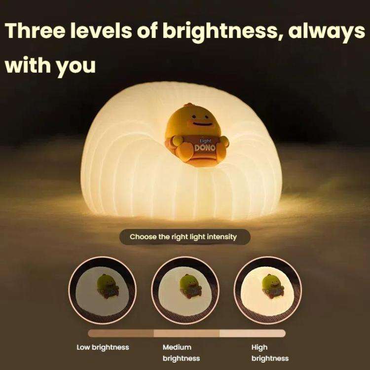 ICARER FAMILY  IF-YD01 Cartoon Silicone Night Light Bedroom Bedside Lamp Baby Feeding Lamp(Beige)