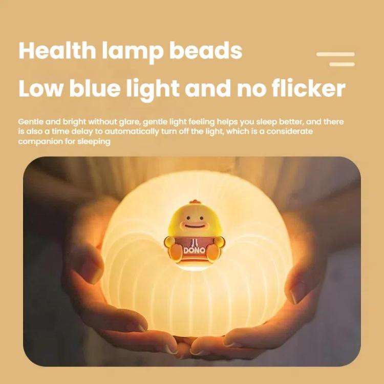 ICARER FAMILY  IF-YD01 Cartoon Silicone Night Light Bedroom Bedside Lamp Baby Feeding Lamp(Blue)