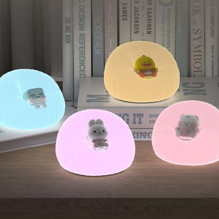 ICARER FAMILY  IF-YD01 Cartoon Silicone Night Light Bedroom Bedside Lamp Baby Feeding Lamp(Blue)