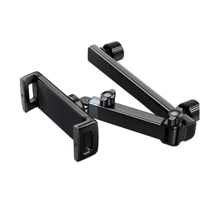 Telescopic Car Rear Pillow Phone Tablet Holder 2-Section Folding Headrest Bracket(Iron Wire Type)
