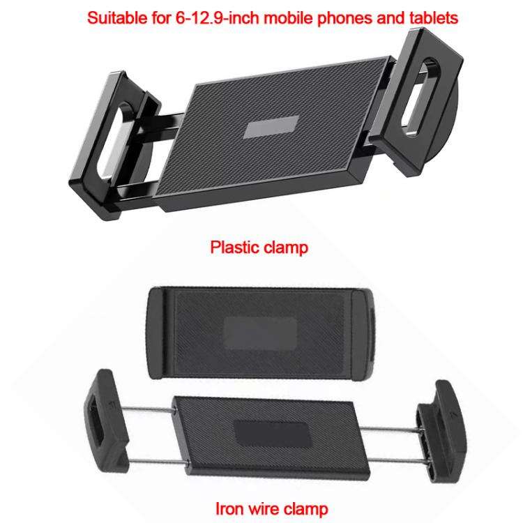 Telescopic Car Rear Pillow Phone Tablet Holder 2-Section Folding Headrest Bracket(Plastic Type)