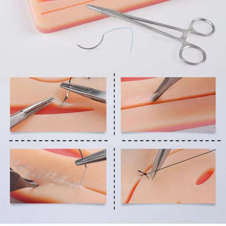Surgical Skin Suture Practice Model Silicone Suture Pad Wound Suture Training Pad For Medical Stu...