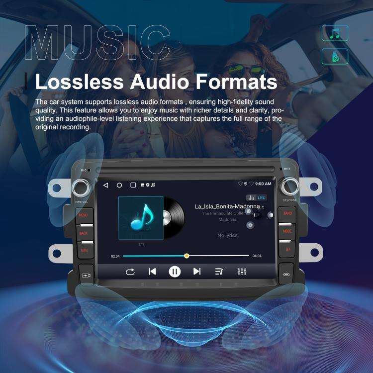 7 inch Horizontal Screen Android Navigation Car Bluetooth MP5 Player, For Renault / Captur / Symb...