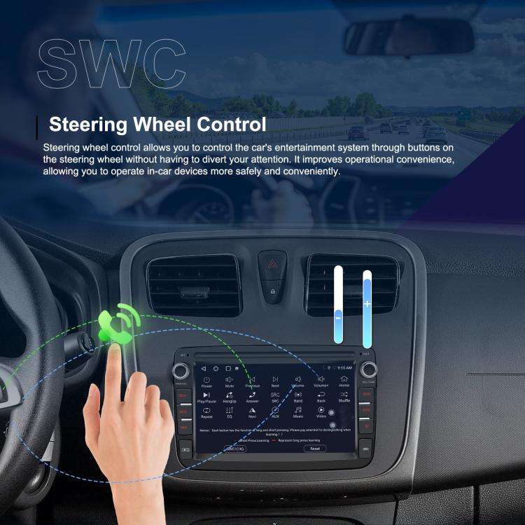 7 inch Horizontal Screen Android Navigation Car Bluetooth MP5 Player, For Renault / Captur / Symb...