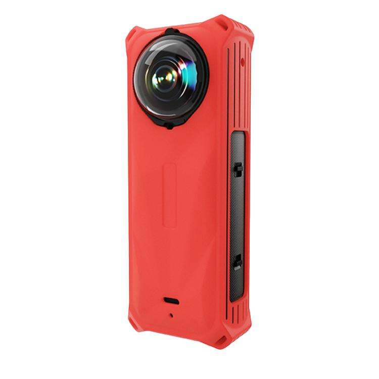 For Insta360 X5 Camera Silicone Cover Case With Lens Cap Shockproof Protective Shell(Red)