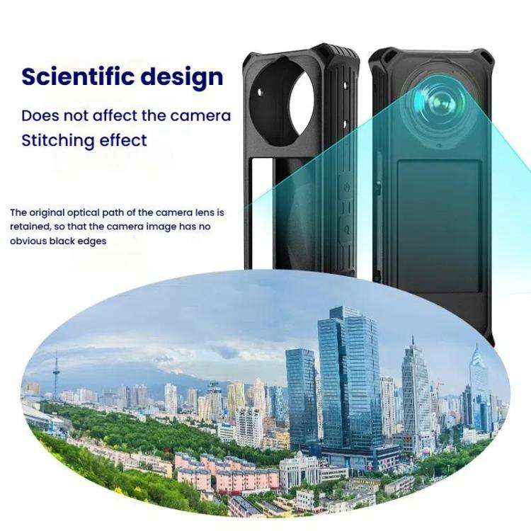 For Insta360 X5 Camera Silicone Cover Case With Lens Cap Shockproof Protective Shell(Sky Blue)