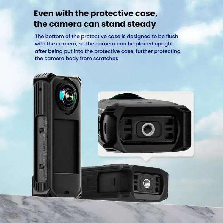 For Insta360 X5 Camera Silicone Cover Case With Lens Cap Shockproof Protective Shell(Red)