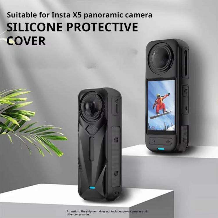 For Insta360 X5 Camera Silicone Case Body Cover Anti-dust and Stain-resistant Protective Shell(Bl...
