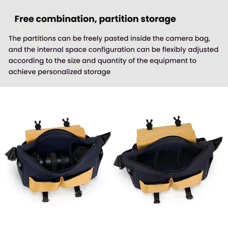 Cwatcun D191 Large Shoulder Camera Bag Waterproof Crossbody Microsingle DSLR Camera Messenger Bag