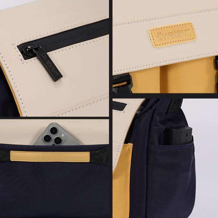 Cwatcun D191 Large Shoulder Camera Bag Waterproof Crossbody Microsingle DSLR Camera Messenger Bag