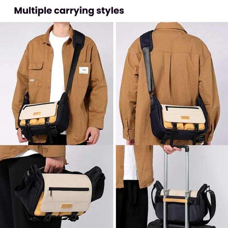 Cwatcun D191 Large Shoulder Camera Bag Waterproof Crossbody Microsingle DSLR Camera Messenger Bag