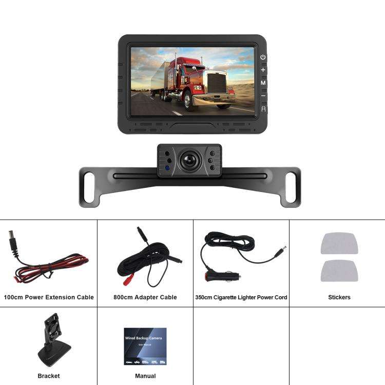 4.3 Inch Reversing Display Digital Wired HD 1 To 1 Set, Spec: Europe