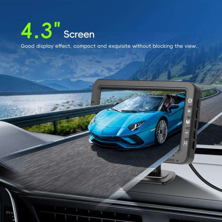 4.3 Inch Reversing Display Digital Wired HD 1 To 1 Set, Spec: Europe