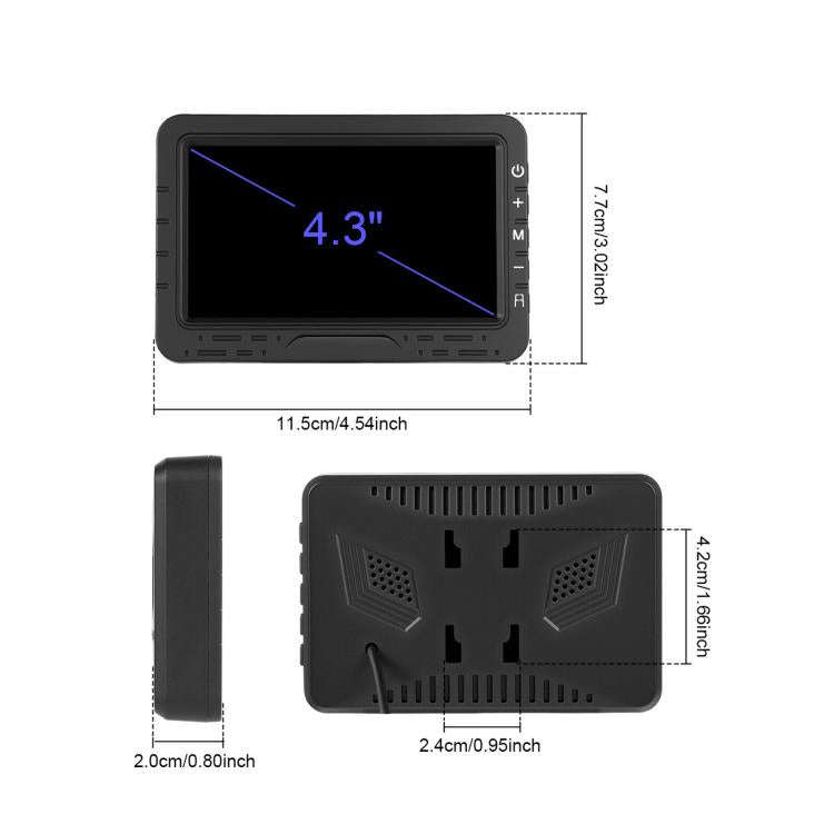 4.3 Inch Reversing Display Digital Wired HD 1 To 1 Set, Spec: Europe