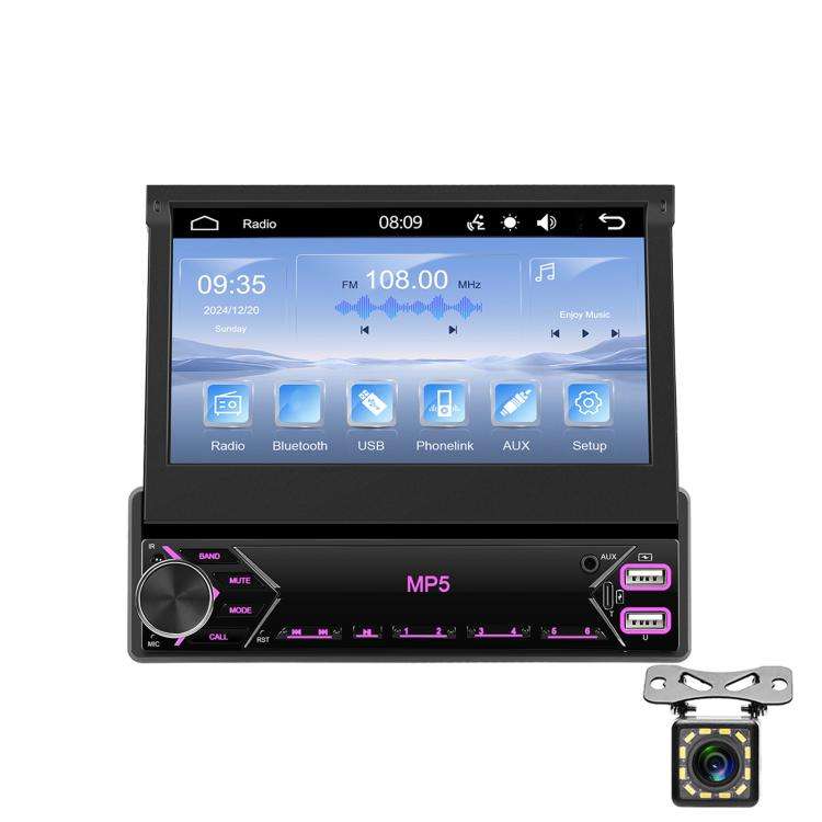 7 inch Universal Manual Retractable Screen Car MP5 Player Car Center Control All-in-One Wired Car...